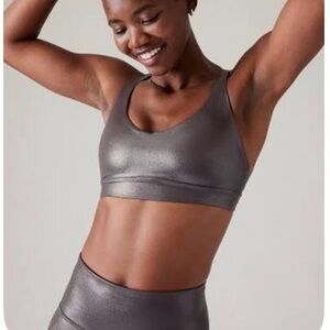 Athleta Shimmering Gray Solace Bra A-C